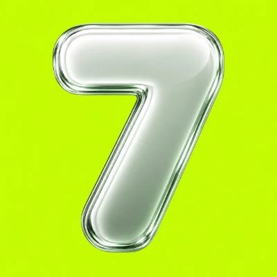 Chrome 7 on lime green. The $7 logo.